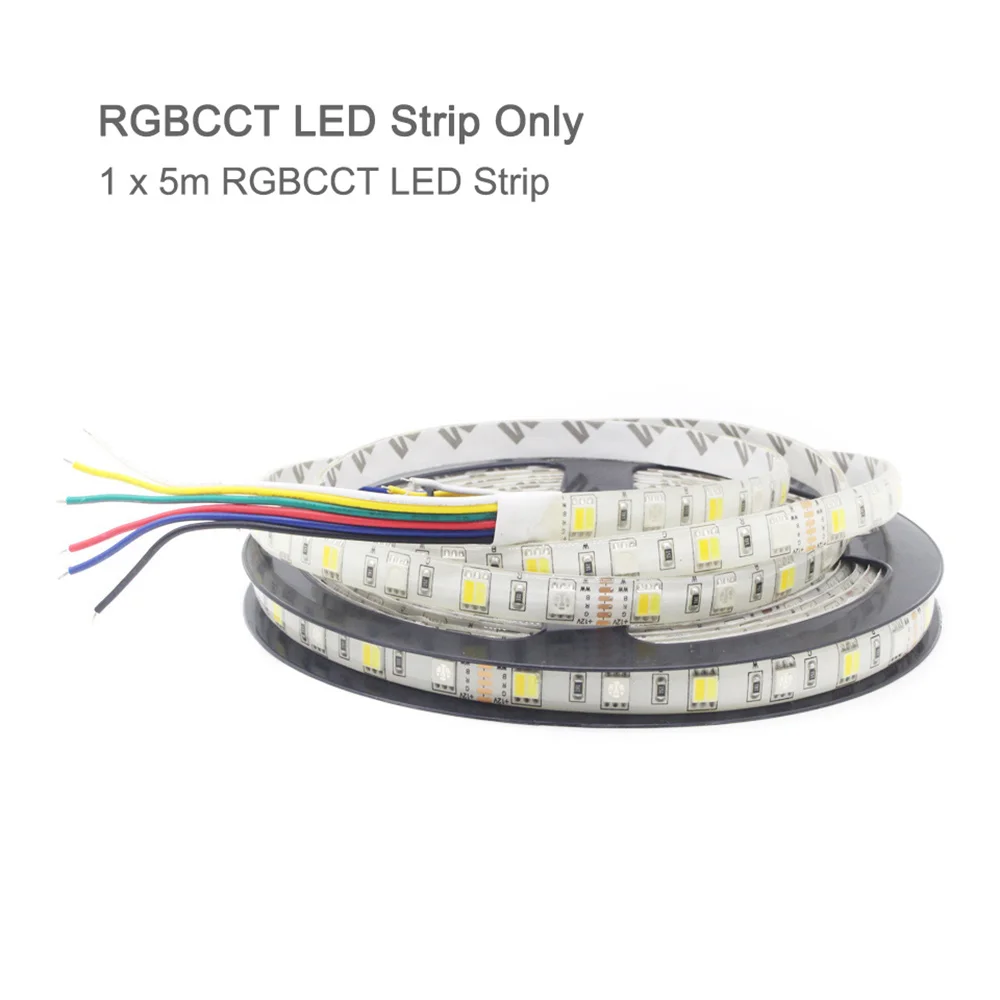 Умный светодиодный светильник RGBCCT 5 м SMD 5050 гибкий водонепроницаемый 12 В светодиодный ленточный светильник с Zigbee ZLL Link контроллер rgbww