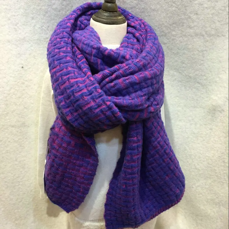 Шарф женский цветной с геометрическим узором YG453|shawl poncho|scarf womenknit scarf |