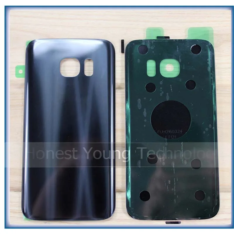 2 предмета задний Панель Стекло Батарея задняя крышка для samsung Galaxy S7 G930 S7 край G935 с наклейками+ Камера объектив