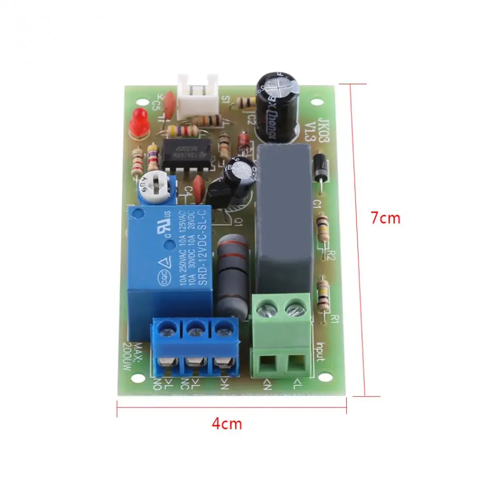 Модуль переключателя с задержкой таймера 220 В переменного тока 10 А релейный