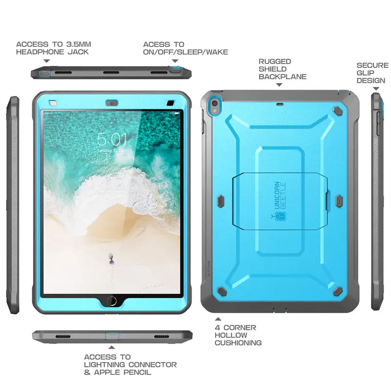 SUP чехол для ipad Air 3 10,5, для ipad PRO 10,5 чехол UB PRO сверхпрочный полноразмерный прочный Чехол со встроенной защитной пленкой