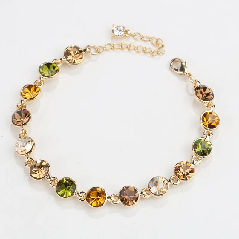 Hot Selling rounded Shaped Bracelets 18K Gold Plated Austrian Crystal Bracelet &amp Bangle For Women Wholesale | Украшения и