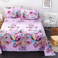 florals print bed flat sheet cartoon bed sheet cover for kids bed students dormitory guest room sleeping bed sheet no pillowcase