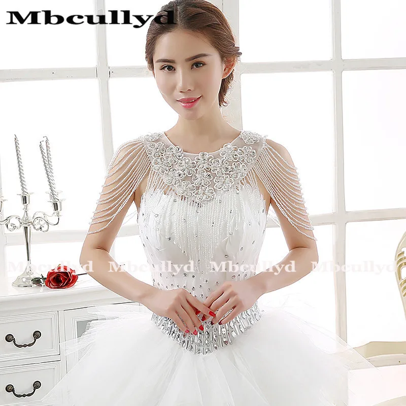 Роскошные Кружевные Свадебные палантины Mbcully с бисером и кристаллами кисточки