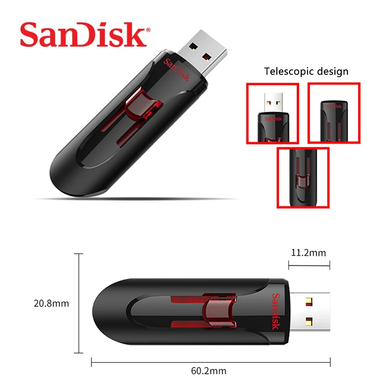 SanDisk Cruzer Glide CZ600 usb3.0 флешки 16 ГБ 32 супер скорость USB3.0 флэш накопитель 128 256 USB 3 0