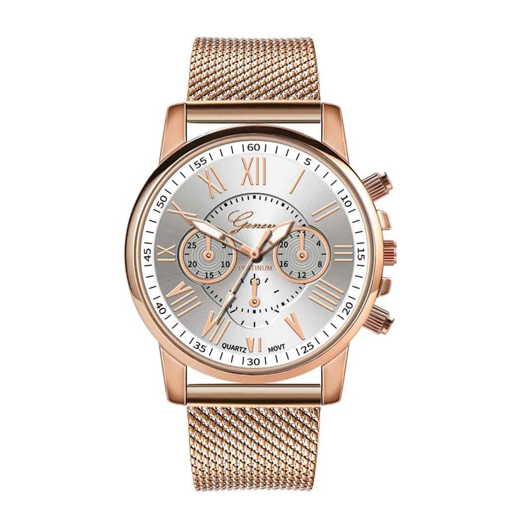 relogio feminin Fashion Quartz Watch Men Women Mesh Stainless Steel Bracelet High Quality Casual Wrist Watch Gift for Woman