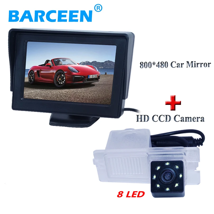 

On promotion 8 led car backup camera 170 lens angle with color scrren 4.3" monitor for SsangYong Actyon Korando Rexton