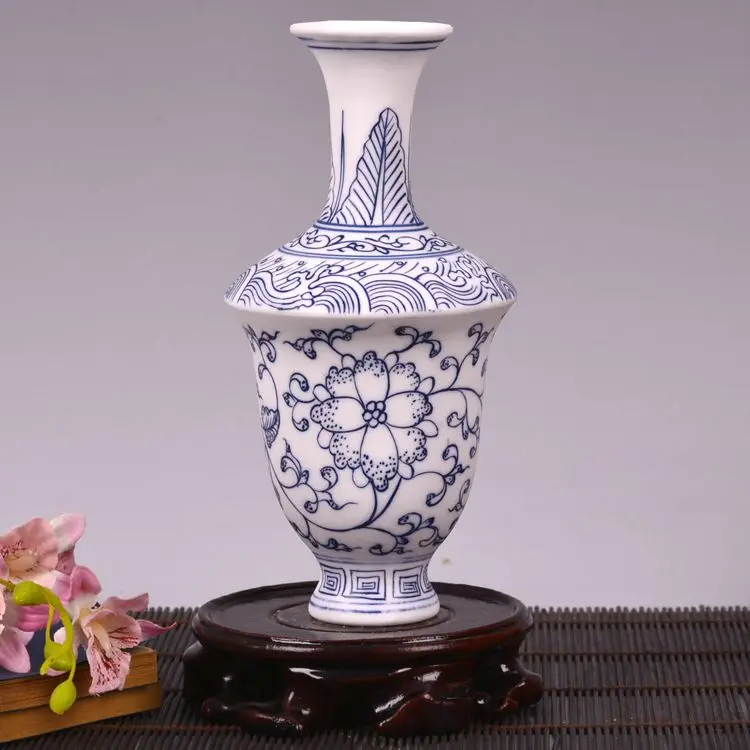 

Ceramic vase ornaments Home Furnishing eggshell glaze porcelain vase no simple trumpet Jingdezhen ceramic package mail