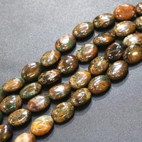 wholesale 13x18mm howlite oval natural stone gold green bead egg shape multicolor loose beads new jewelry findings 15inch b3283