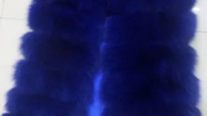 blue Linhaoshengyue модные лисы меховое женское пальто с теплым капюшоном зимние теплые съемные рукава кожаные рукава - Цвет: blue