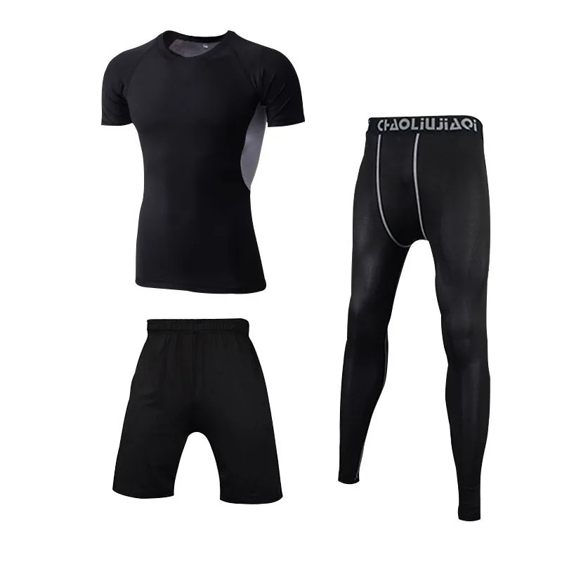 Men sportswear-08-F Мужские Компрессионные спортивные костюмы, дышащая Спортивная одежда для мужчин, эластичный спортивный костюм, одежда для занятий спортом, для тренировок, тренажерного зала, фитнеса, бега, наборы - Цвет: Men sportswear-08-F