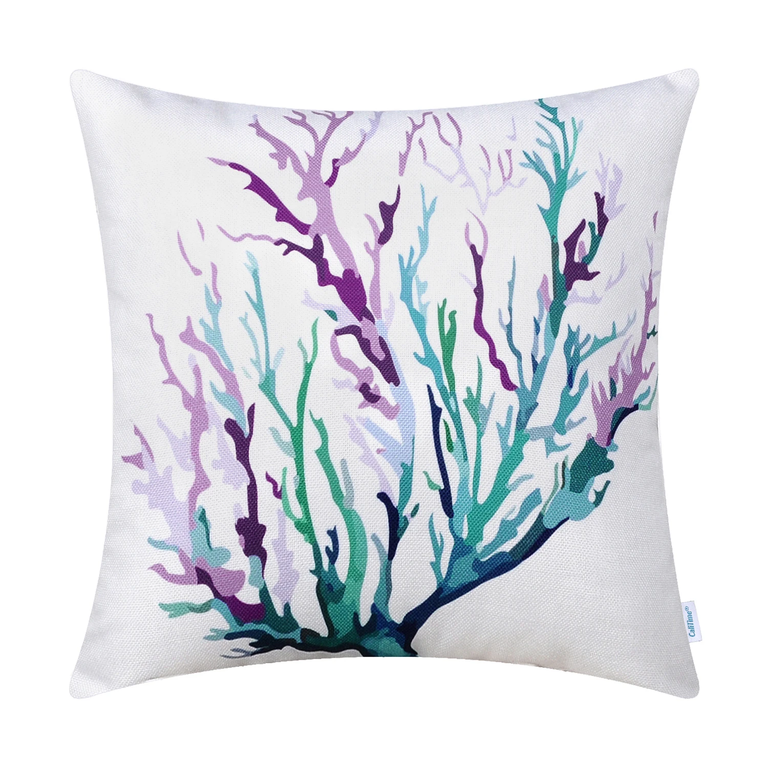 Фото CaliTime Canvas Cushion Cover for Couch Sofa Home Decoration Aquarelle Painting Print 18 X Inches Sea Coral Tree Purple Teal Дом и сад CaliTime Canvas Cushion Cover for Couch Sofa Home Decoration Aquarelle Painting Print 18 X Inches Sea Coral Tree Purple Teal Дом и сад