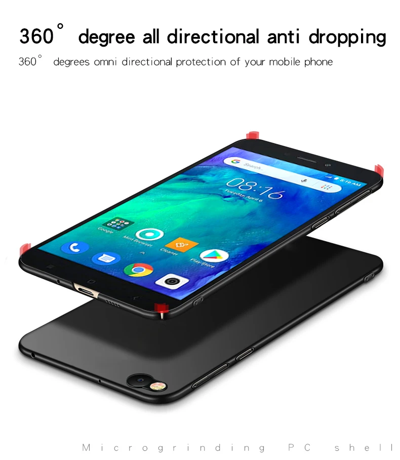 Для гладкой крышки Xiaomi Redmi Go чехол ультра-тонкий Жесткий ПК Защитный для 5 0