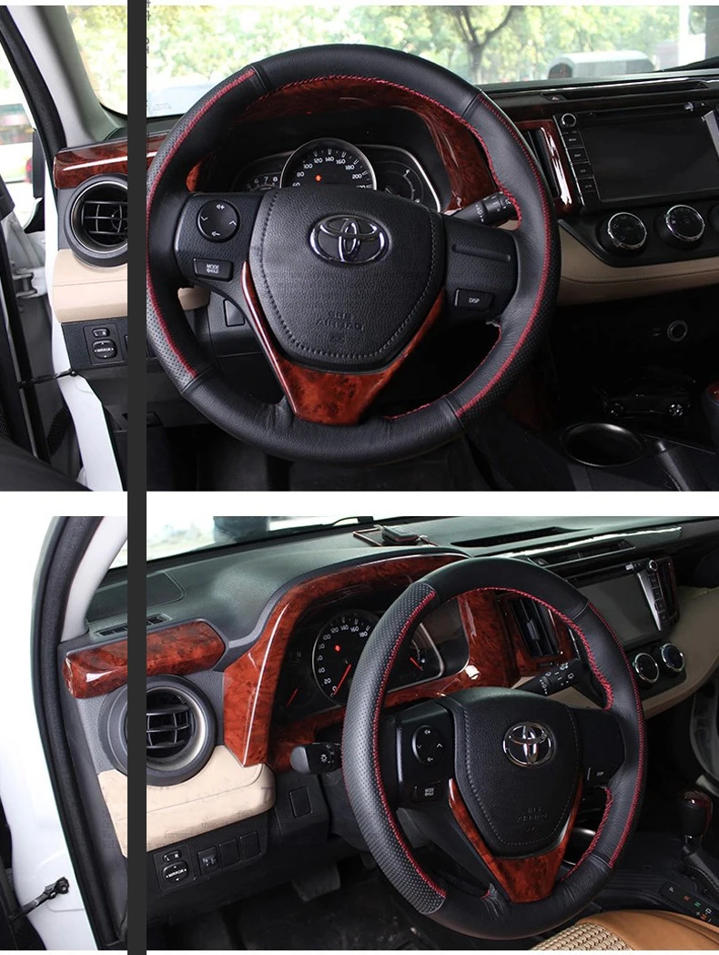Lsrtw2017 abs цвет древесины интерьера автомобиля планки для toyota rav4 2013 xa40