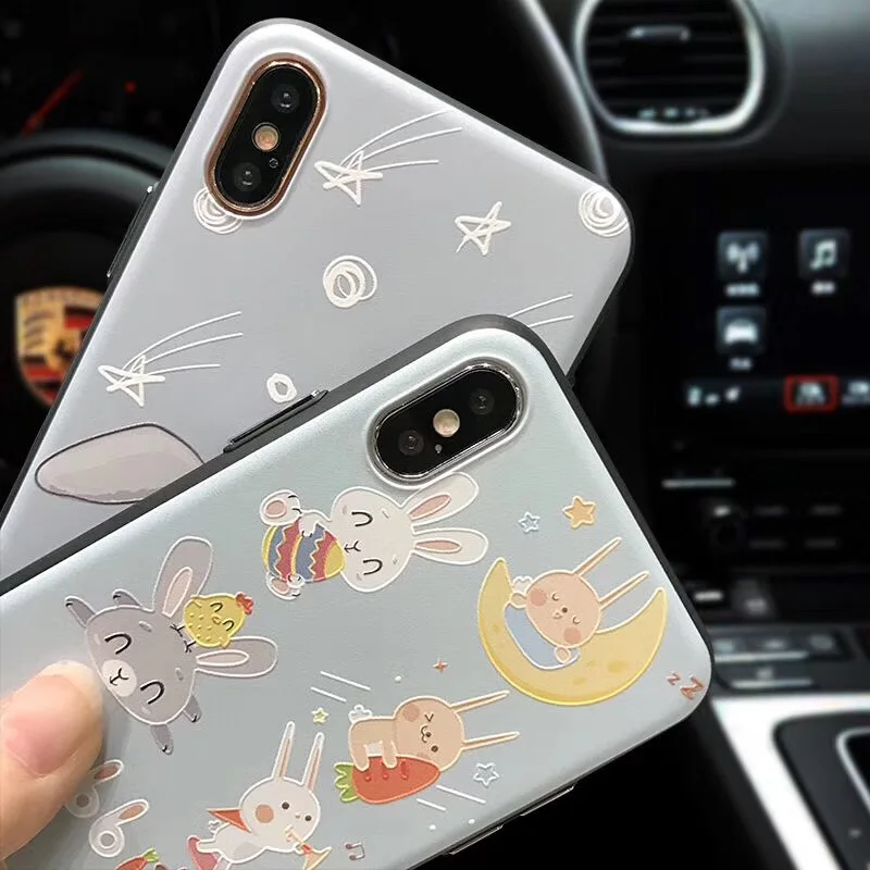 Прекрасный репа Кролик чехол для телефона iPhone 6 S 7 8 X случае Coque задняя крышка Apple