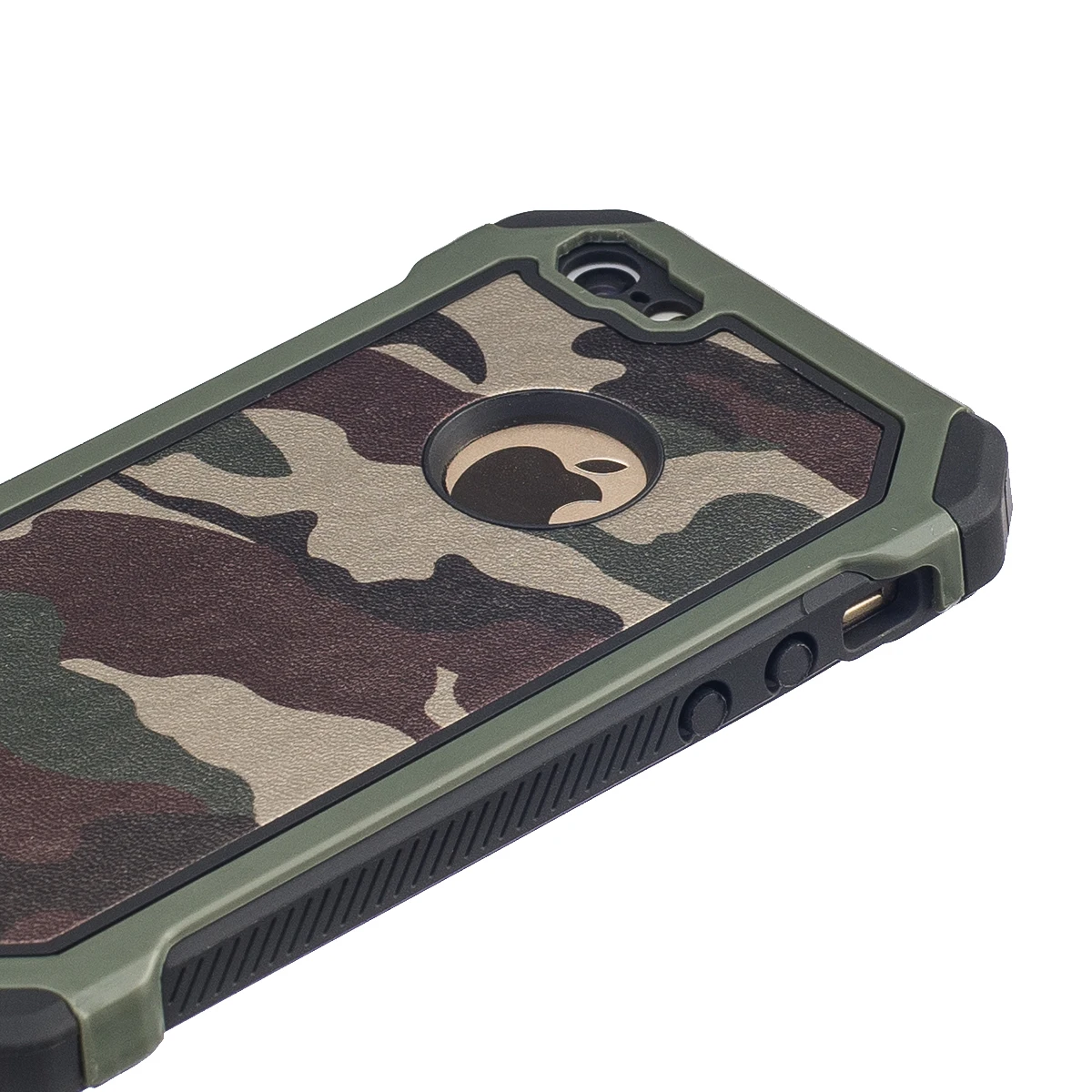 Гибридный двухслойный армейский армированный жесткий камуфляжный чехол для iphone
