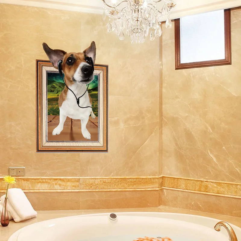 Креативные новые 3D эффекты canine с высунутым языком Имитация Поддельные фоторамки