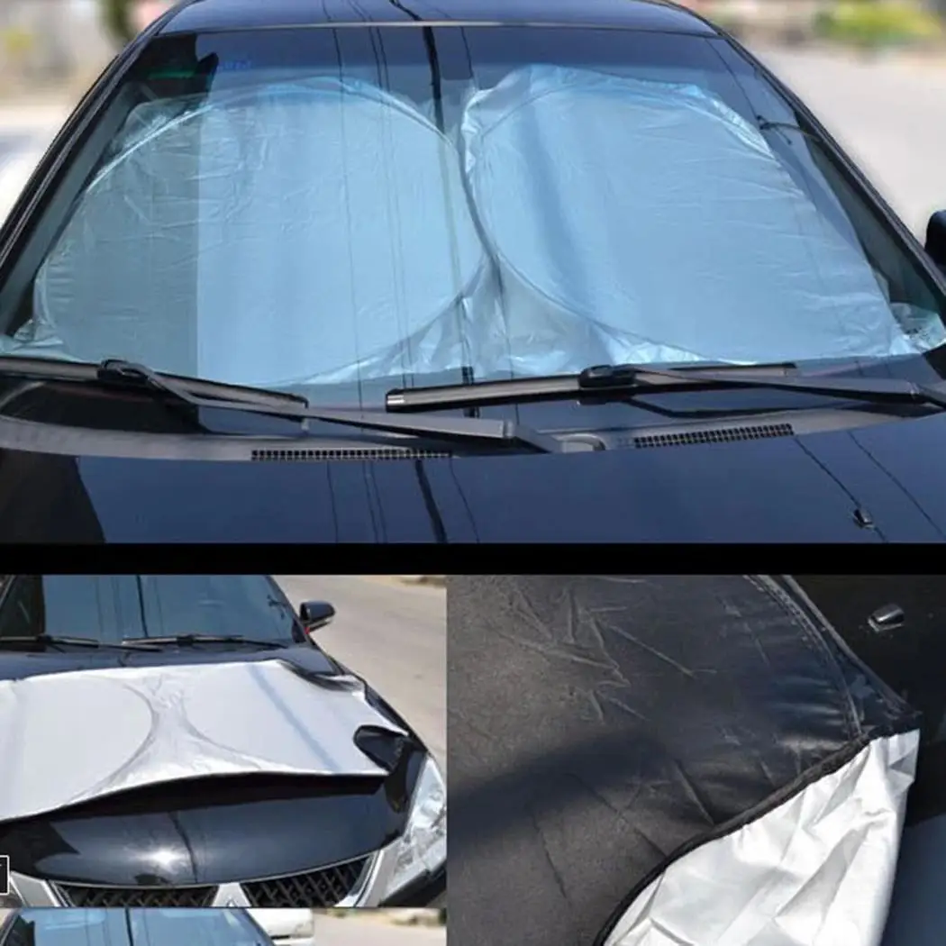 Складной передний автомобильный солнцезащитный козырек Авто серебристый модуль