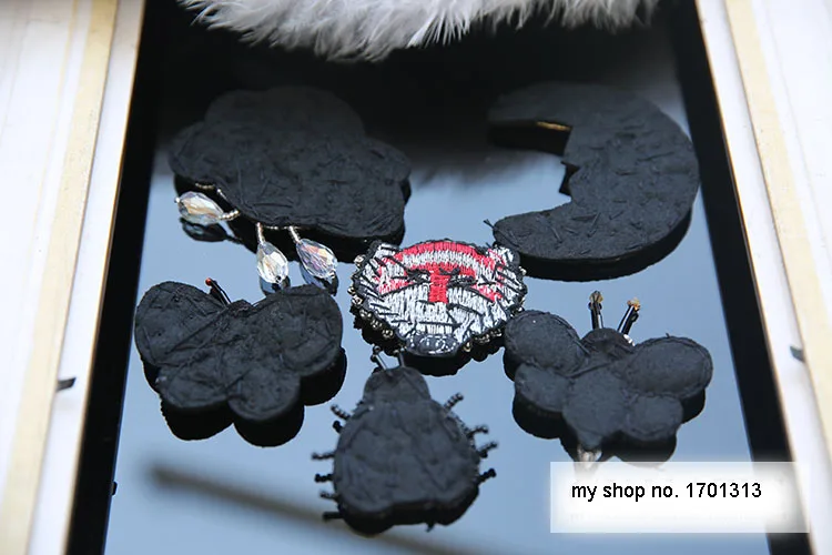 Ручная работа 3D Животные стразы вышитые бисером патчи для одежды Бабочка лиса