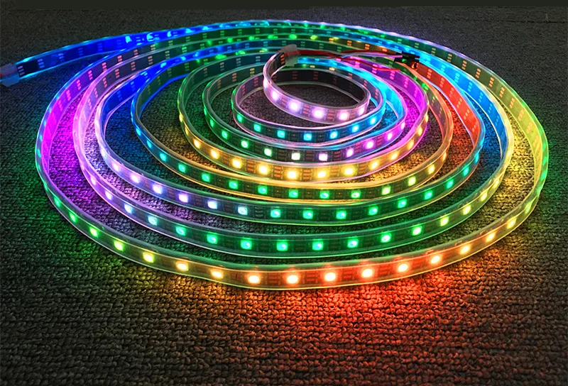 1m/2m/3m/4m/5m WS2812B Led Strip 30/60/144 Pixels/Leds/mPixel Individually Addressable Smart ws2812 IC 5050 RGB DC 5V | Освещение