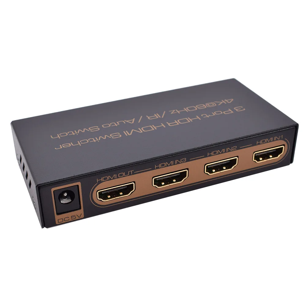 3 порта HDMI Коммутатор сплиттер порт поддержка 4 k @ 60HZ Полный HD1080P пульт