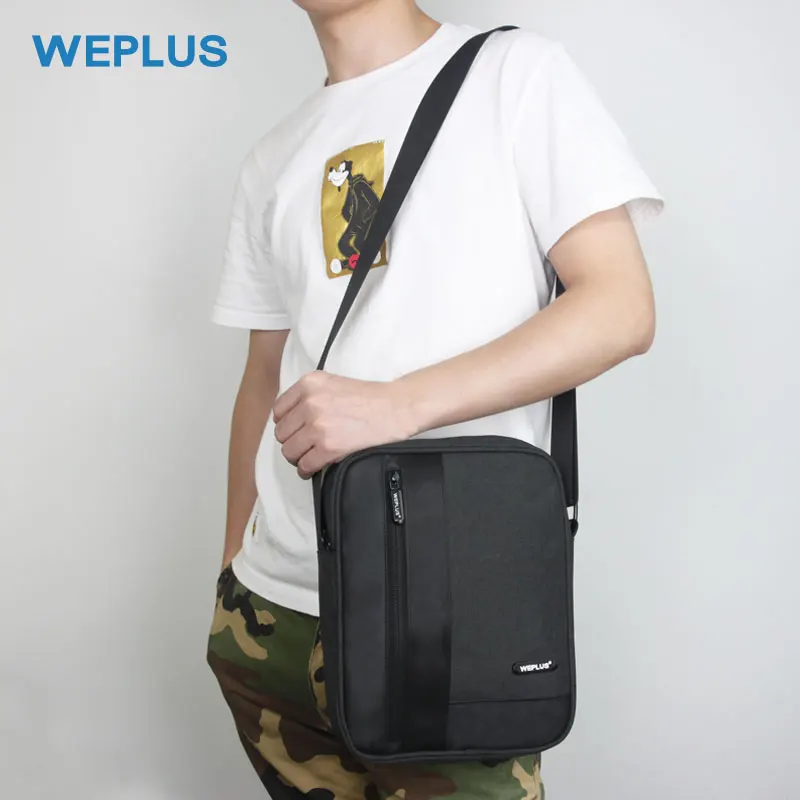 Мужская тканевая сумка через плечо WEPLUS 300D кожаный повседневный мессенджер