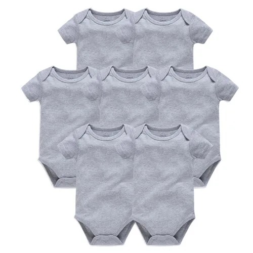 3PCS/lot 5PCS/lot 7PCS/lot 8PCS/lot Baby Boy Girl Clothes Short Sleeve Cotton Solid Baby Jumpsuit roupa de bebes Unisex Bodysuit - Цвет: 7HY2212