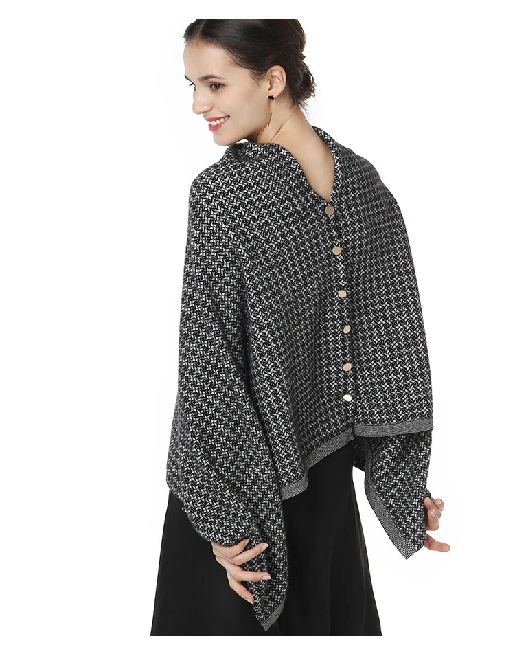 Новое поступление 100% чехол из козы и кашемира плотнистый жаккардовый вязаный