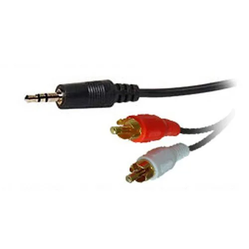 Верхний черный 3 5 мм штекер Jack 2 x левый и правый RCA Phono аудио кабель |