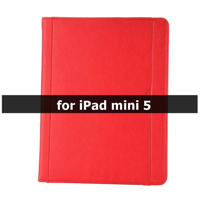 mini 5-Red Чехол для Apple iPad mini 5 чехол умный кожаный с карандашом держатель для карт чехол для iPad mini 1 2 3 4 чехол 7,9 дюймов kimTHmall - Цвет: mini 5-Red