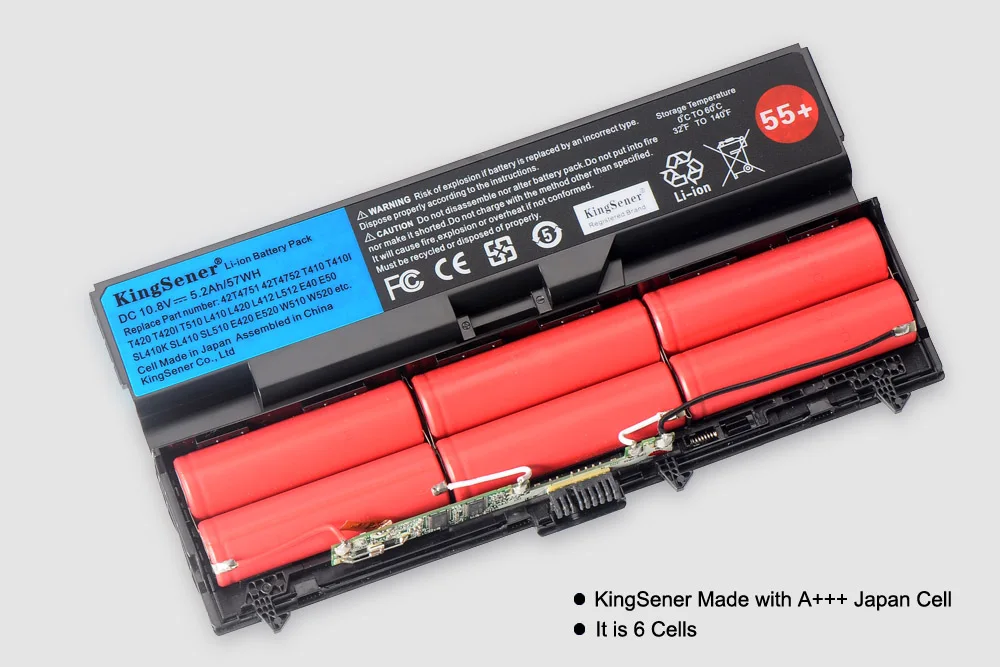 KingSener 9 ячеек ноутбук Батарея для lenovo ThinkPad T410 T510 T420 E40 E50 L410 L420 L510 L512 L520 SL410 SL510 W510 T520 W520