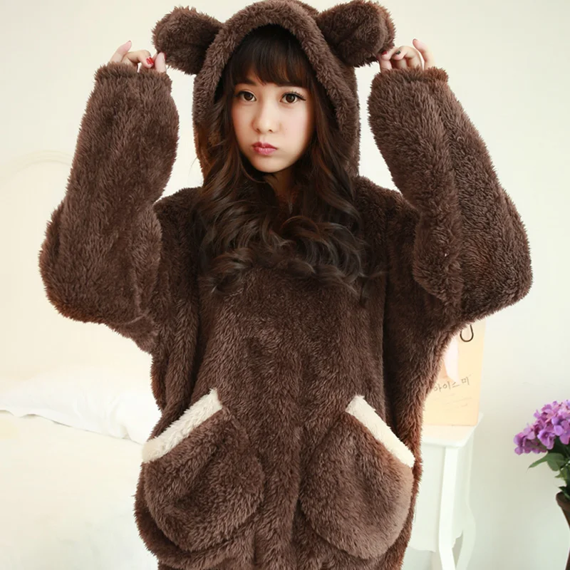 

Women Fleece Sleepwear Overall Plus size Cartoon Home Suits NEW Winter Sleepwear Women m-4xl velvet Pajamas Warm Pyjamas