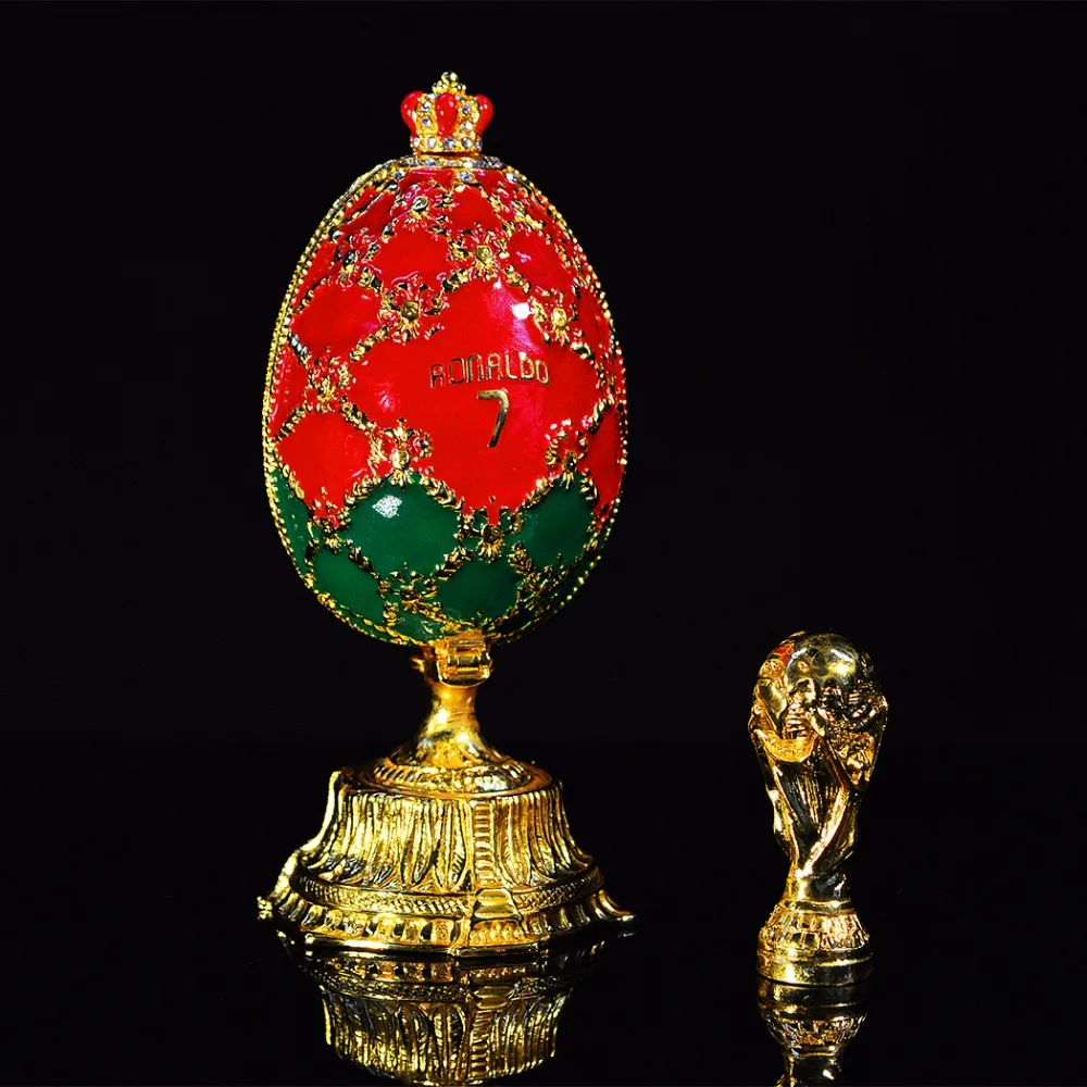 QIFU Новое поступление лучший подарок яйцо Faberge в стиле Российской футбольной