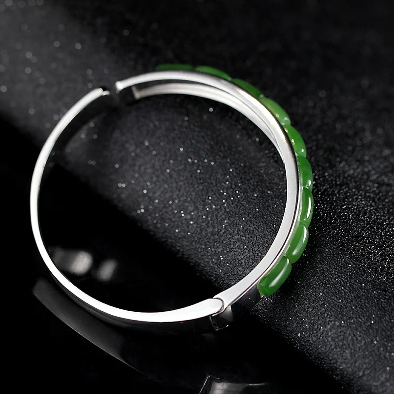 2018 Limited Promotion Women Bangle Ms S925 Pure Jewelry Fashion Boutique Personality Natural Hetian Bracelet With Certificate | Украшения