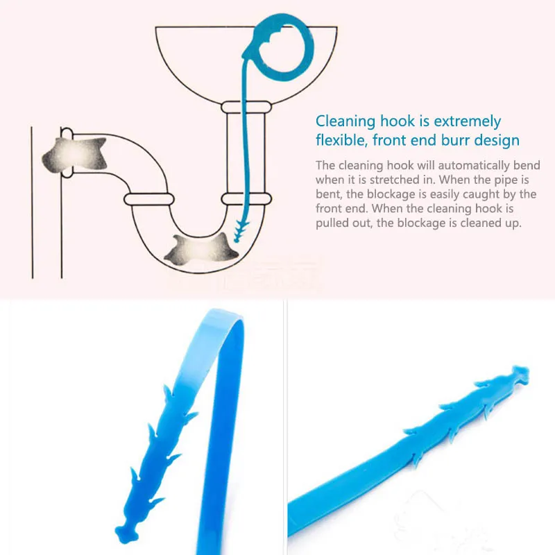 Кухонные гаджеты портативный очиститель для слива труб прозрачные закупорки