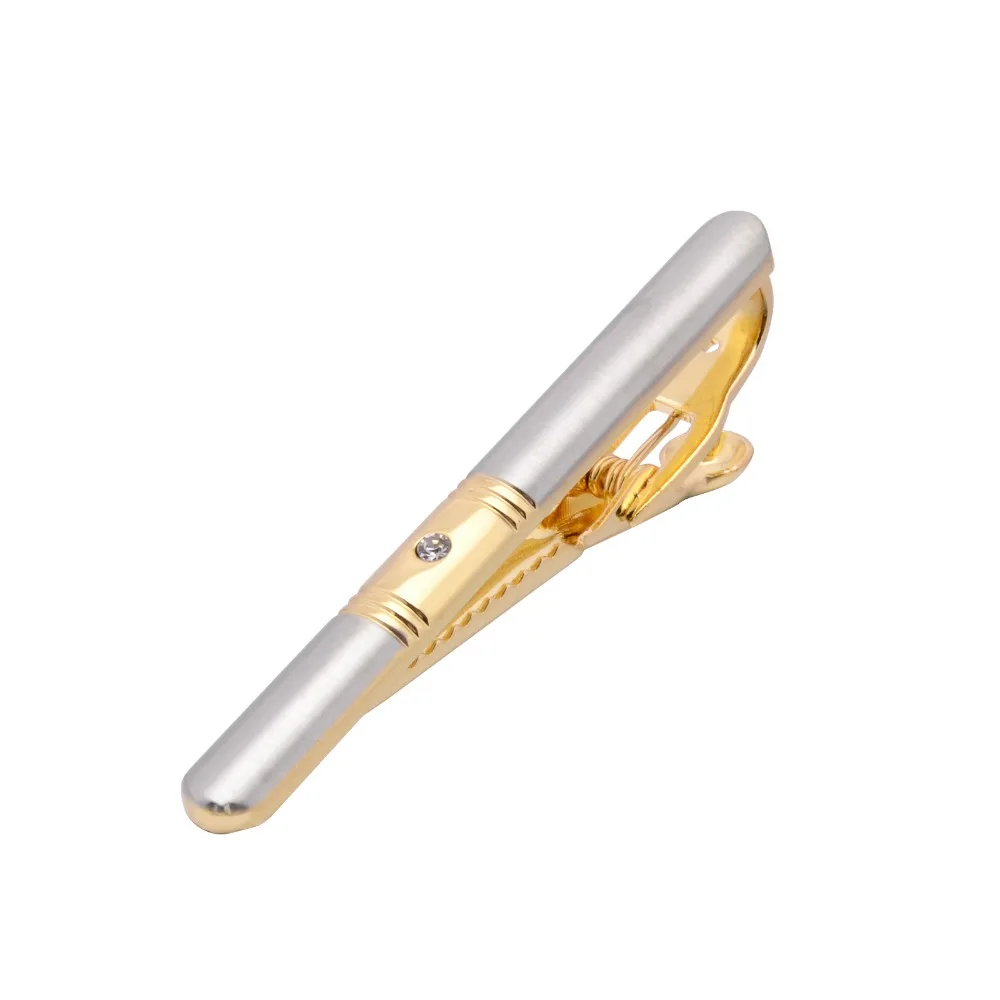 Мужские Зажимы для галстука золотые/Серебряные дизайнерские зажимы бара встреч