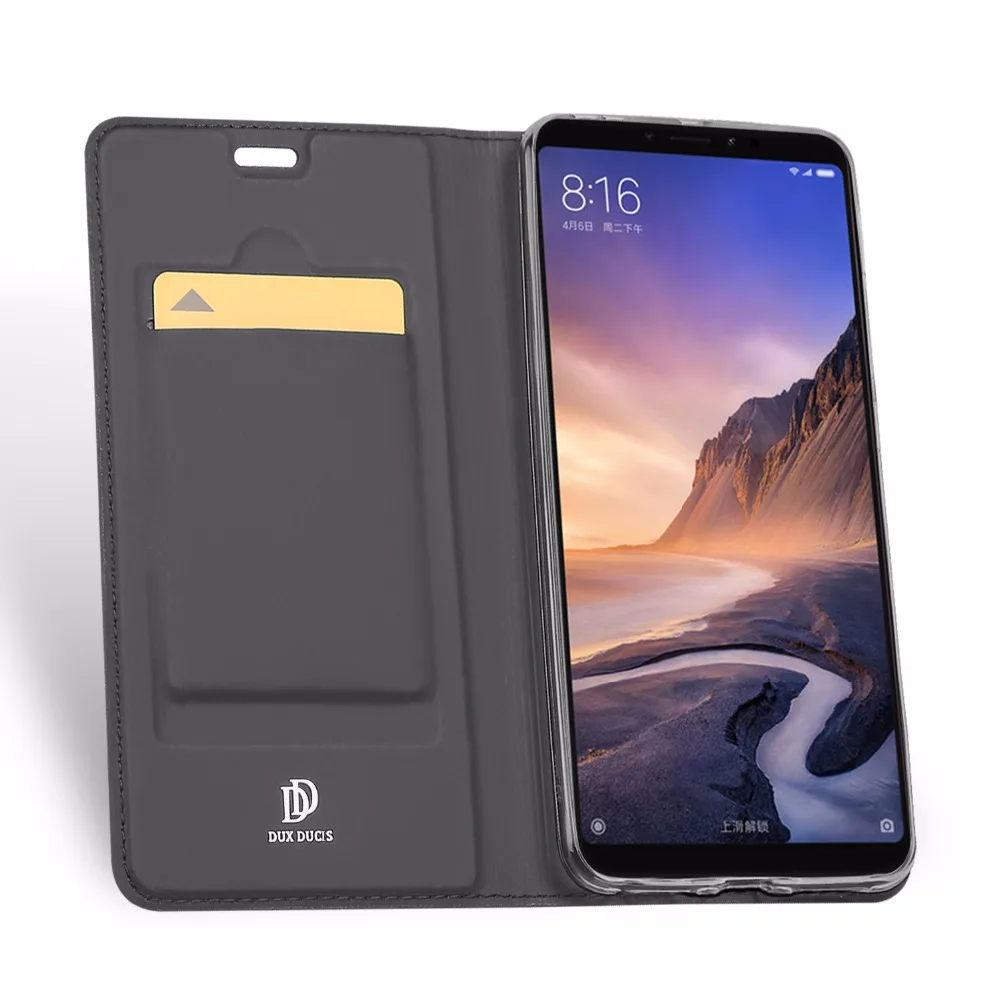 Для Xiaomi Mi Max 3 Магнитный чехол Max3 Роскошный из искусственной кожи для телефона MiMax