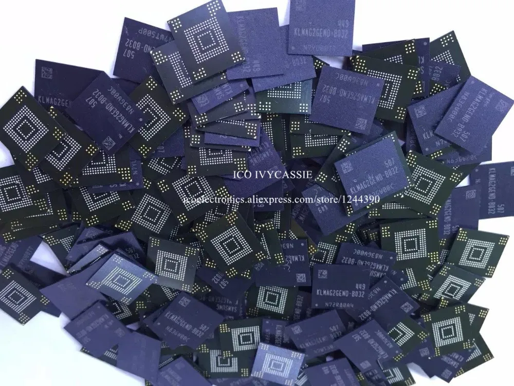 Флэш-чип Nand KLMAG2GEND-B032 32 Гб eMMC IC BGA 100% протестирован | Электронные компоненты и