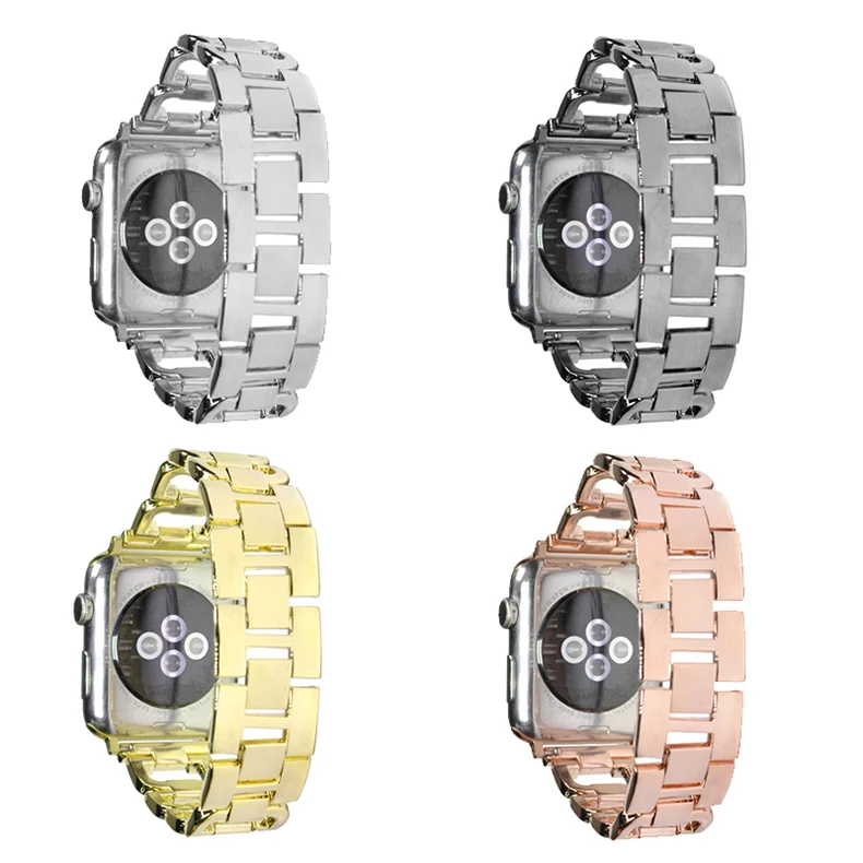 Модный роскошный классический ремешок из нержавеющей стали для Apple watch 38 мм 42