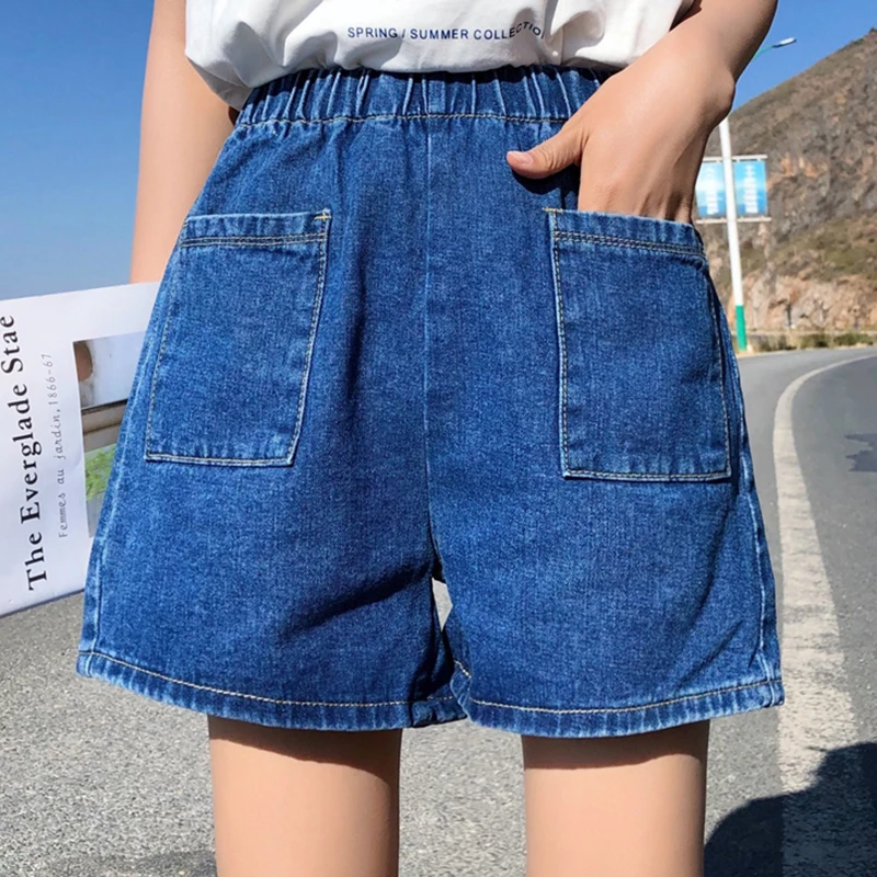 Women Wide Leg Short Jeans Summer High Waisted Shorts For Korean Loose Denim Pantalones Cortos Mujer | Женская одежда