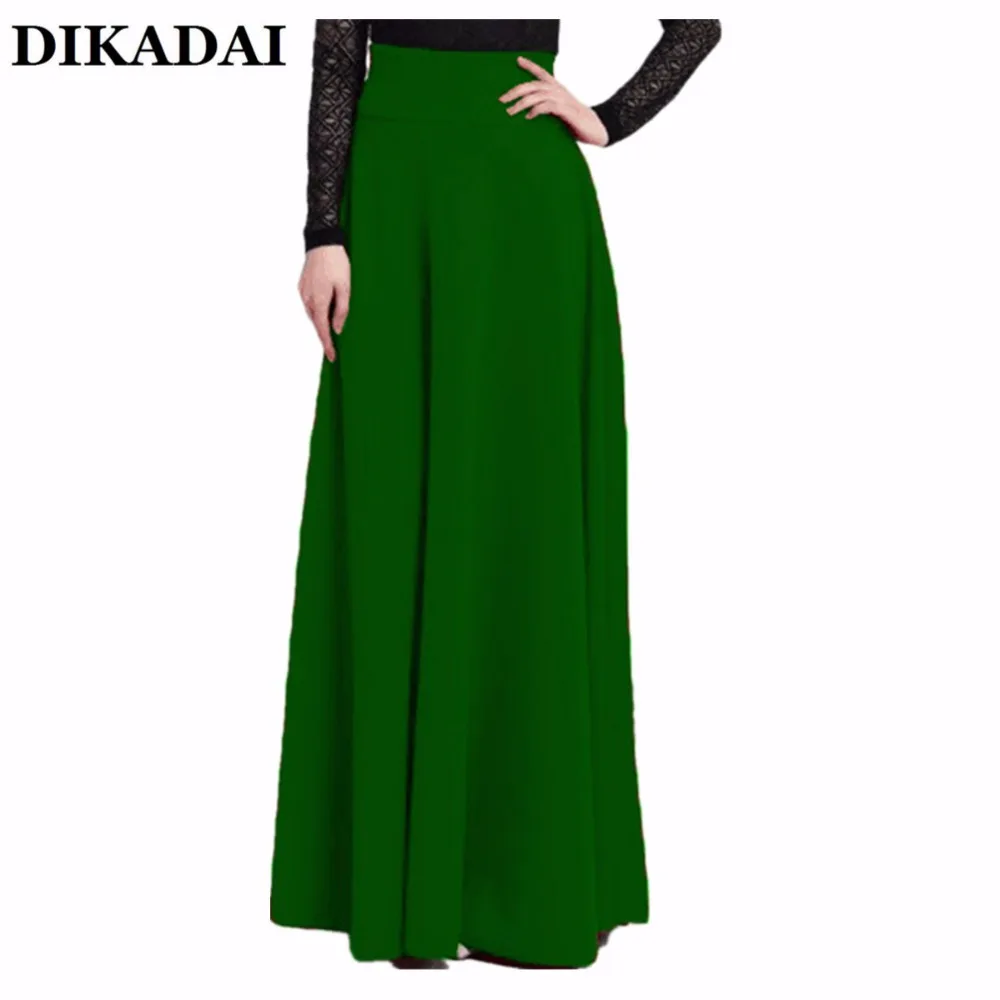 Элегантная длинная юбка макси для женщин с высокой талией черная трапециевидная