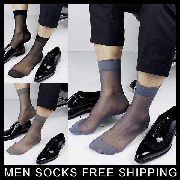 Men's Sheer Silk Socks for a Stylish, Trendy Look - Perfect for Dress Suits and Formal Attire image 2