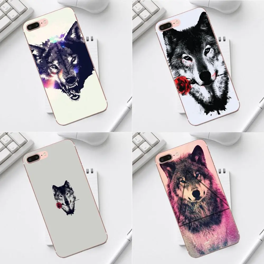Qdowpz розовый волк Мягкий ТПУ чехол для телефона iPhone X XS Max XR 4 4S 5 5C SE 6 6S 7 8 Plus Galaxy A3 A5 J1