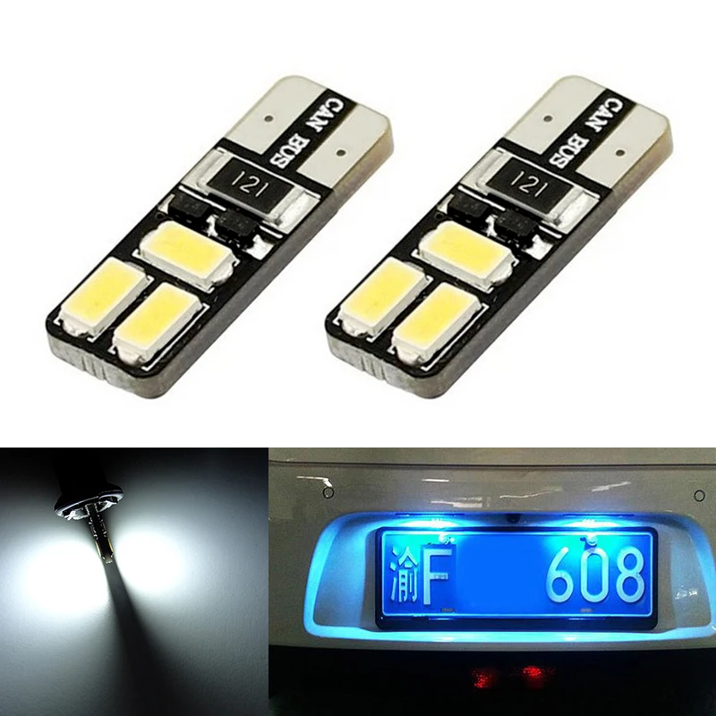 2x супер яркий T10 5630 SMD светодиодный номерного знака светильник нет ошибок для Nissan