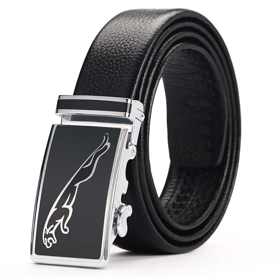 

Мужской ремень из натуральной воловьей кожи, с автоматической металлической пряжкой