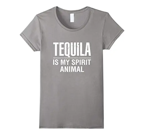 Tequila Is My Spirit Animal Funny Drinking alcol футболка 2017 летняя стильная женская Футболка с