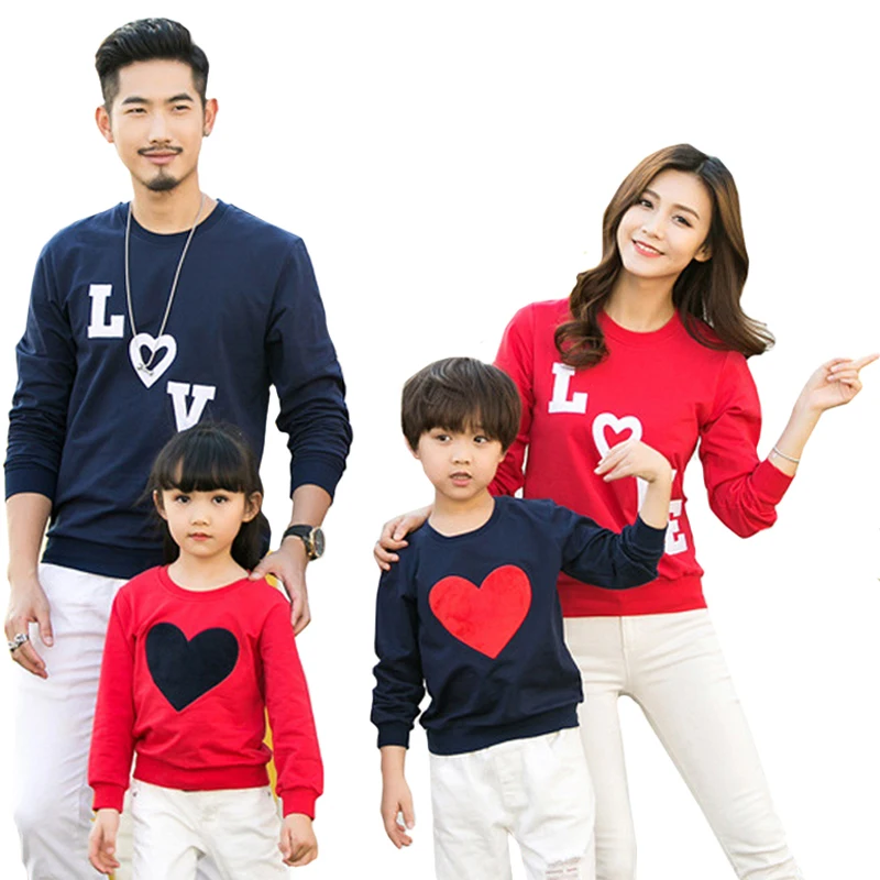 Новое поступление весна осень 2018 Одинаковая одежда для семьи хлопковые футболки