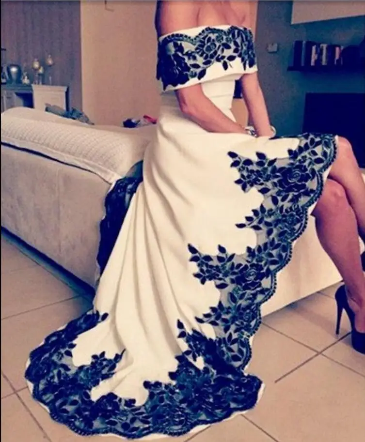 2017 Белое и Черное Кружево С Короткими Рукавами Высокая Низкая Линия лодка Шеи