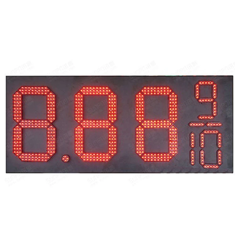 Красный 7 сегментный дисплей 18 дюймов для нефти и газа/дизельного топлива 8 889/10