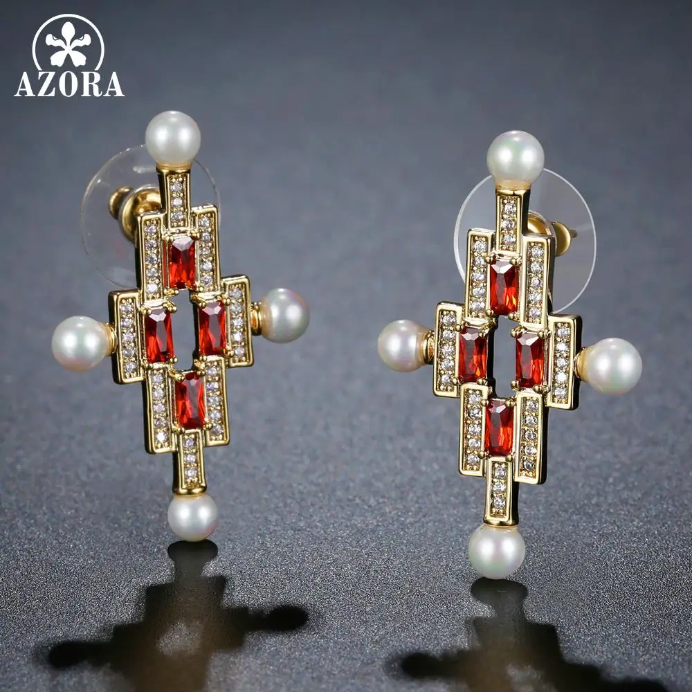Азора милый кросс жемчужные серьги гвоздики для женщин обувь на выход вечерние